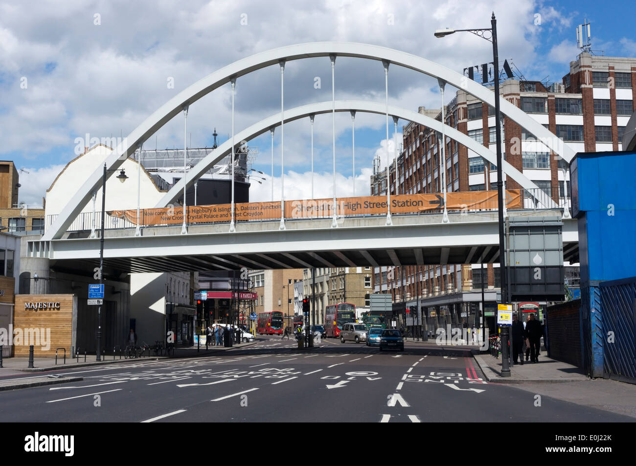 Shoreditch High Street in East London Stock Photo