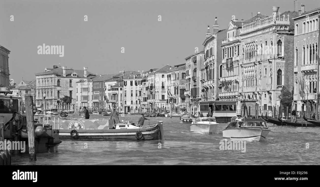 VENICE, ITALY - MARCH 13, 2014: Canal Grande in full activity. Stock Photo