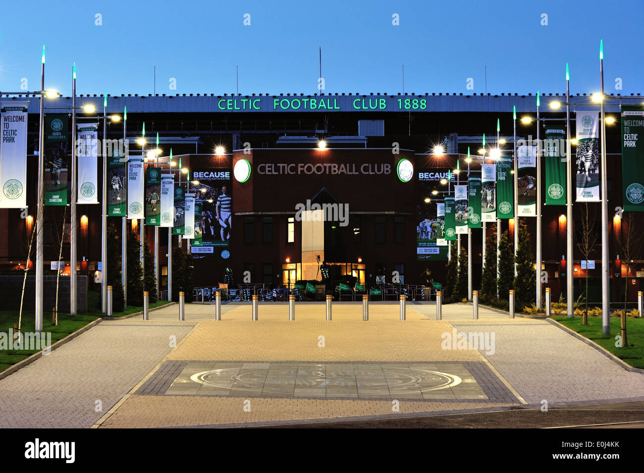 The Celtic Way, the new entrance to Celtic Football Club Stock Photo
