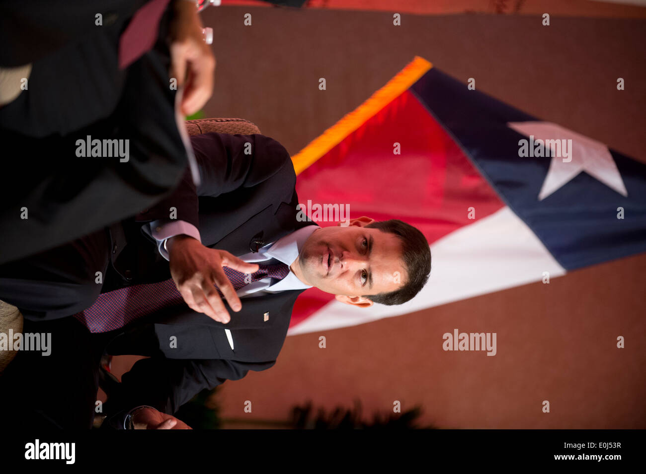 Junior U.S. Sen. Marco Rubio of Florida, a Cuban-American native of Miami, speaks to business leaders in San Antonio, TX Stock Photo