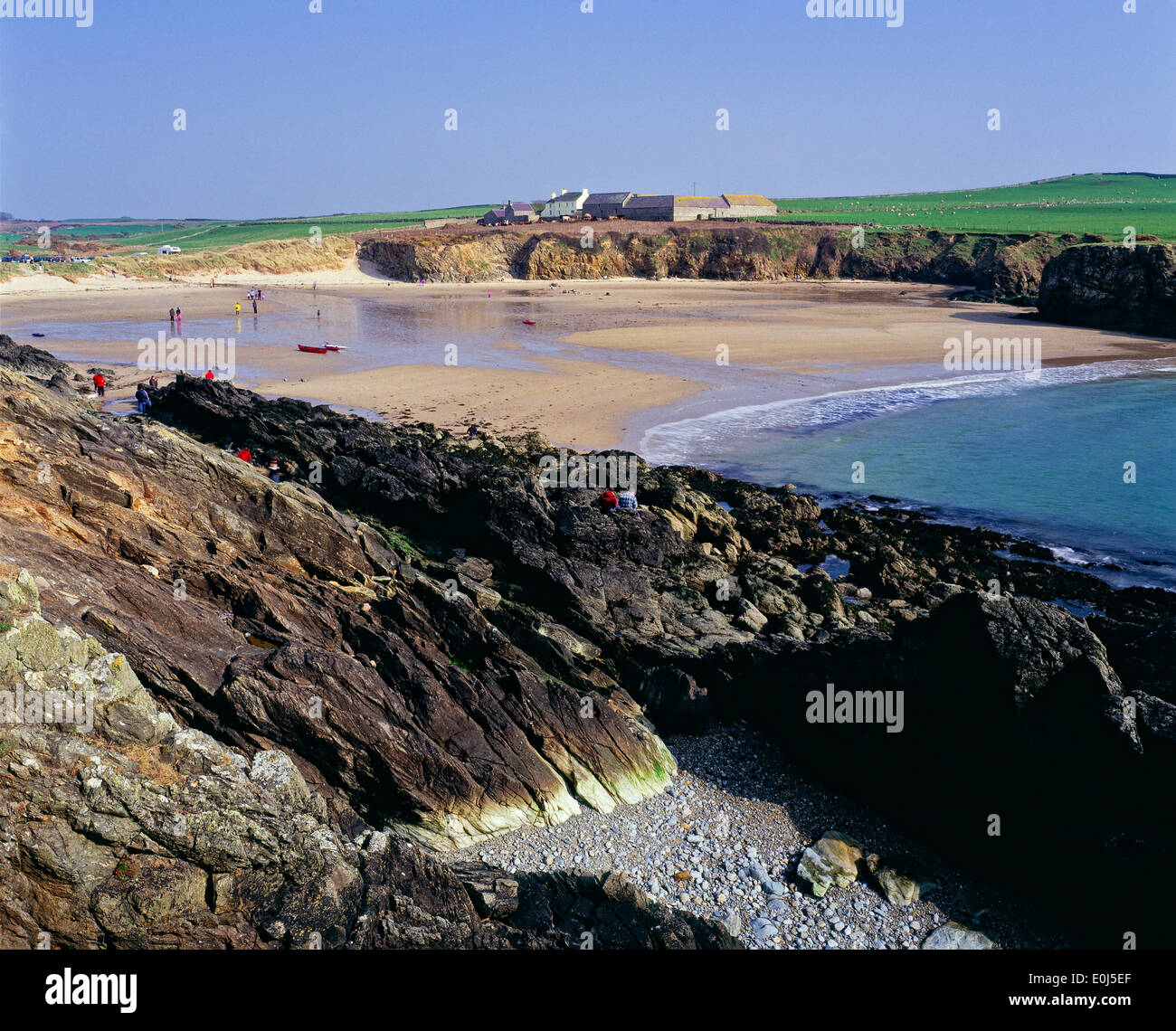 Cable Bay near Rhosneigr Anglesey Wales UK Stock Photo Alamy