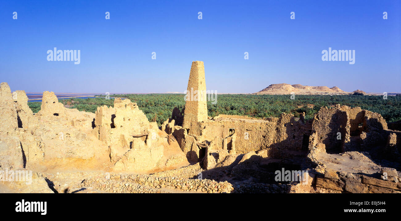 Aghurmi acropolis Siwa oasis Egypt Stock Photo