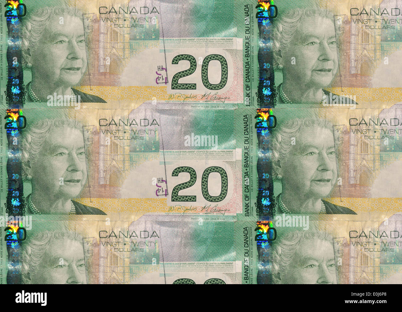 Canadian $20 notes Stock Photo - Alamy