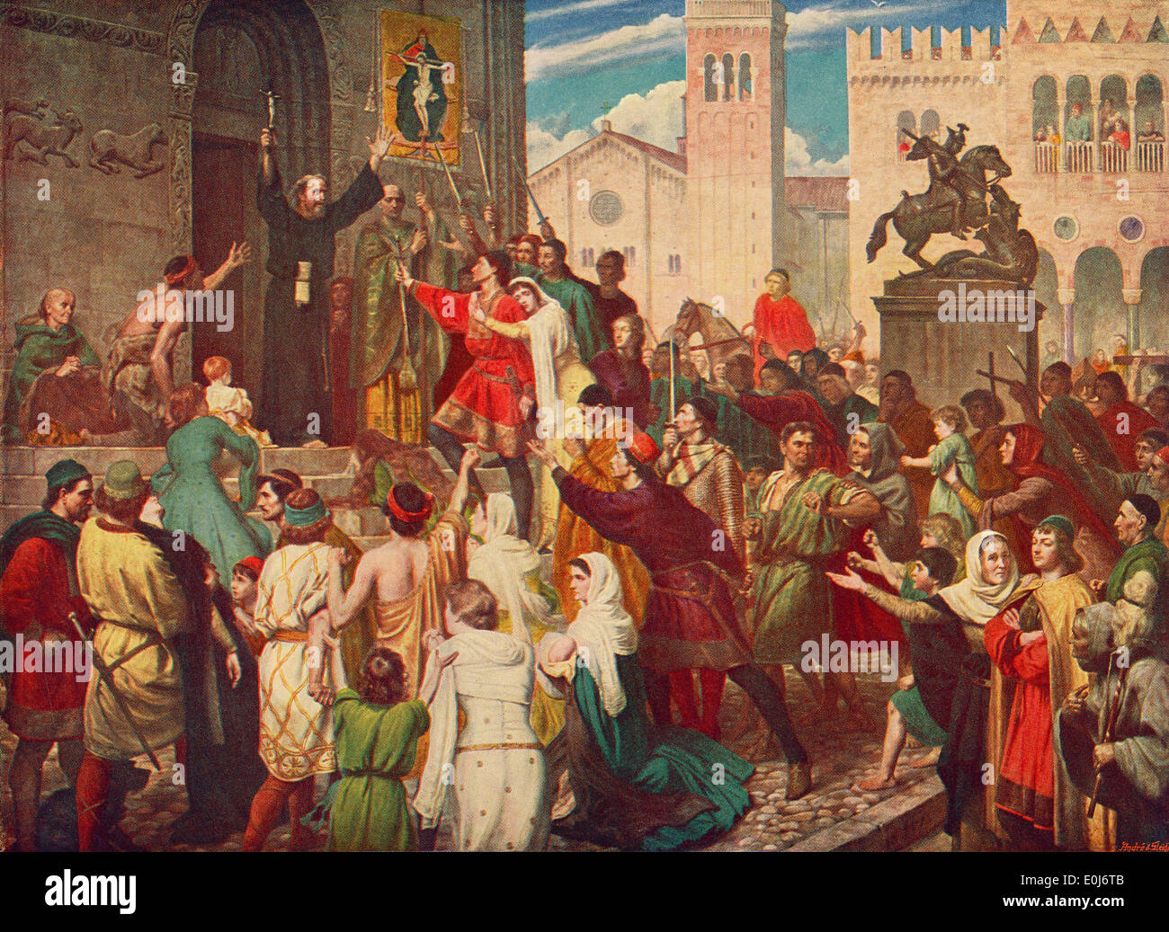 Peter the Hermit preaching the first crusade. Peter the Hermit, c Stock ...