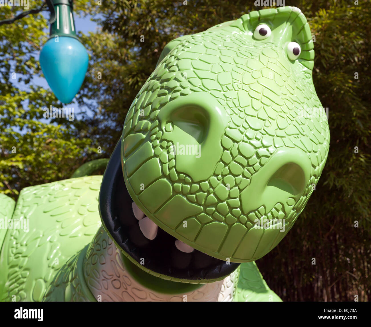 Close-up of Rex, the toy Dinosaur in the Toy Story Play area of  the Walt Disney Studios, Marne-la-Vallée, France Stock Photo