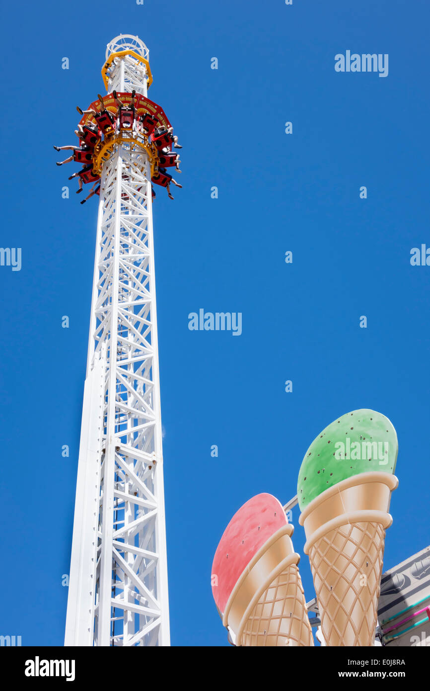 Sydney Australia,Milsons Point,Luna Park,amusement,thrill ride,drop tower,AU140310091 Stock Photo