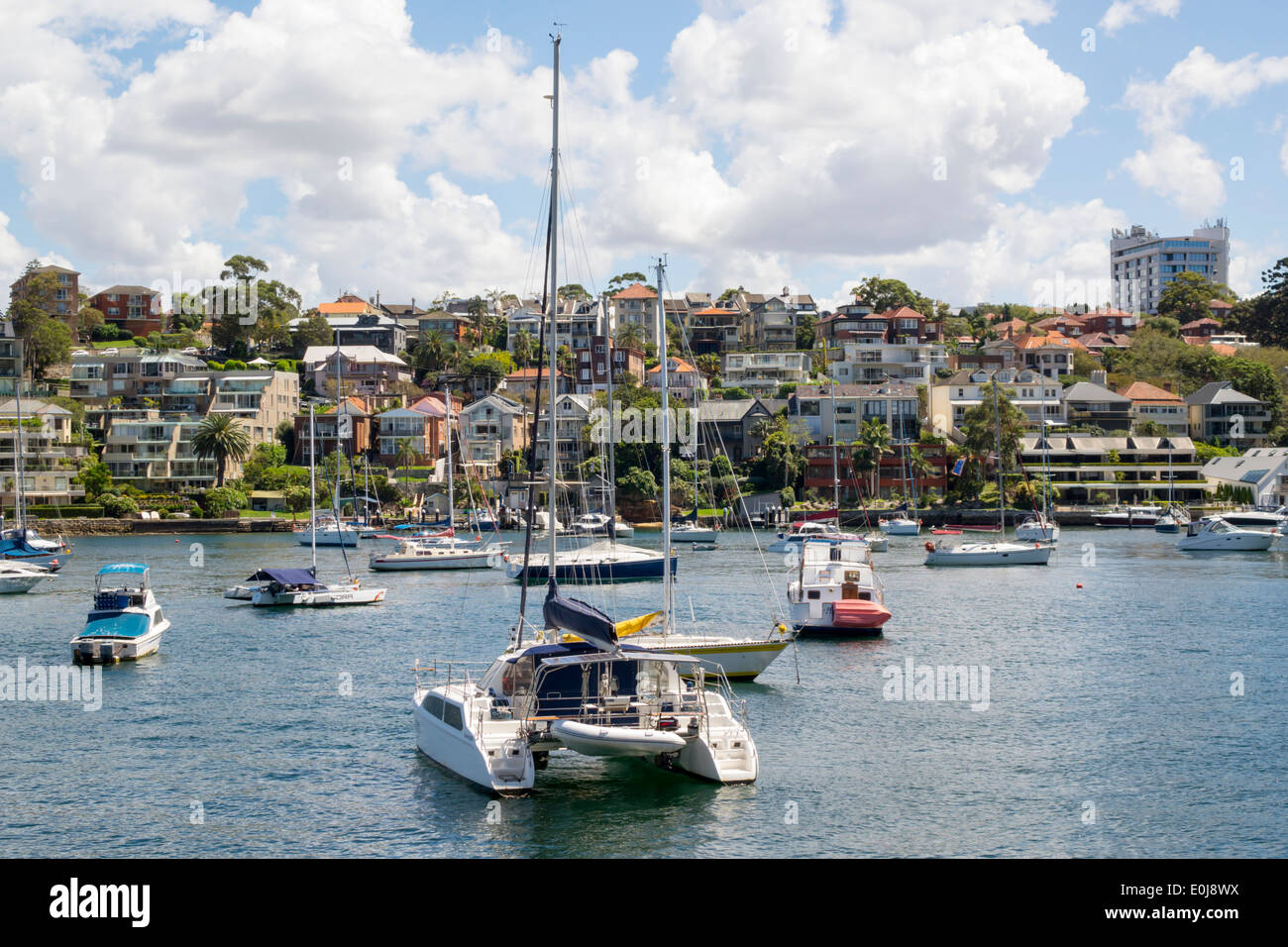 Sydney Australia,Lower North Shore,Kirribilli,moored,boats,harbour