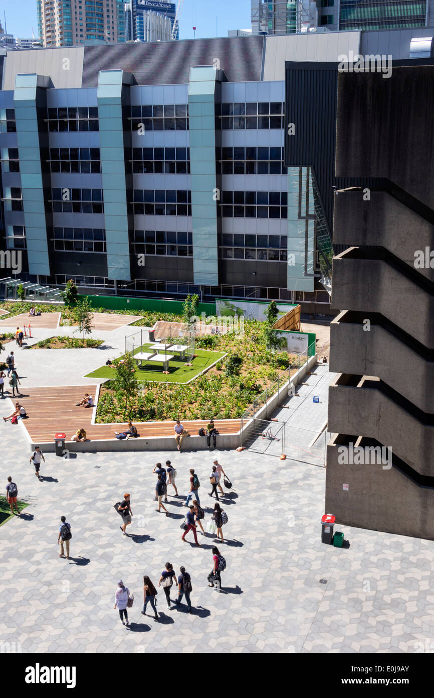 Sydney Australia,New South Wales,UTS,University of Technology Sydney,campus,student students education pupil pupils,buildings,aerial view,overhead,vis Stock Photo