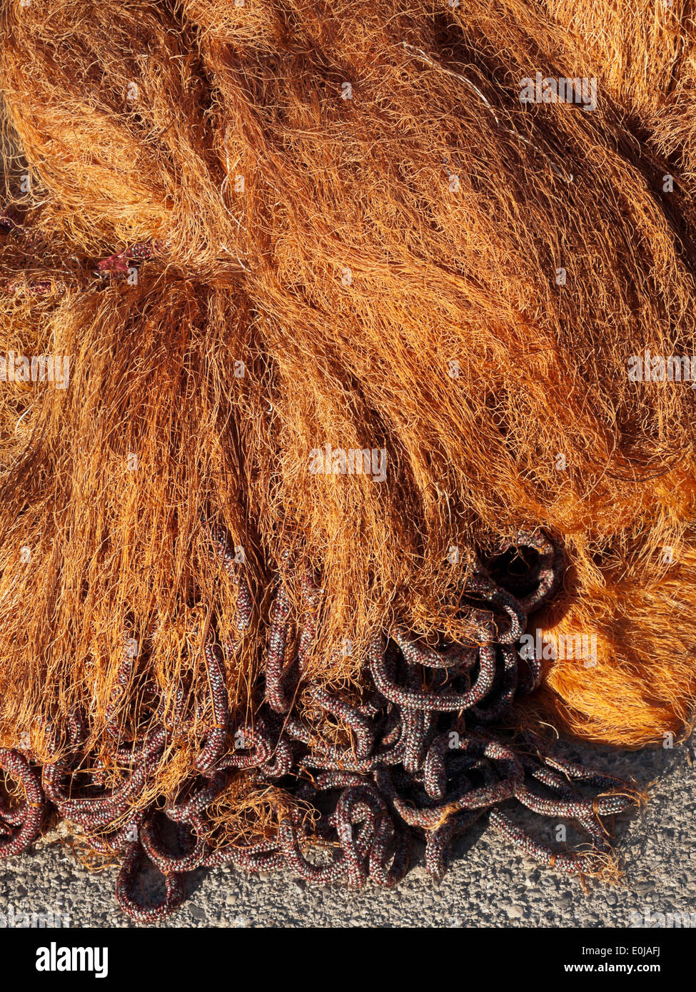 old fishing net in the port Stock Photo