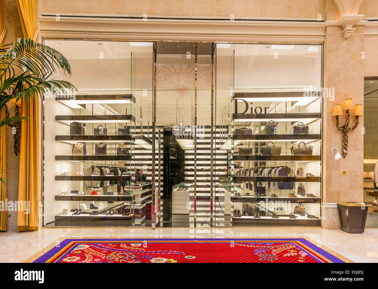 The Dior Homme shop in the Esplanade of  the Wynn Hotel Las Vegas Nevada Stock Photo