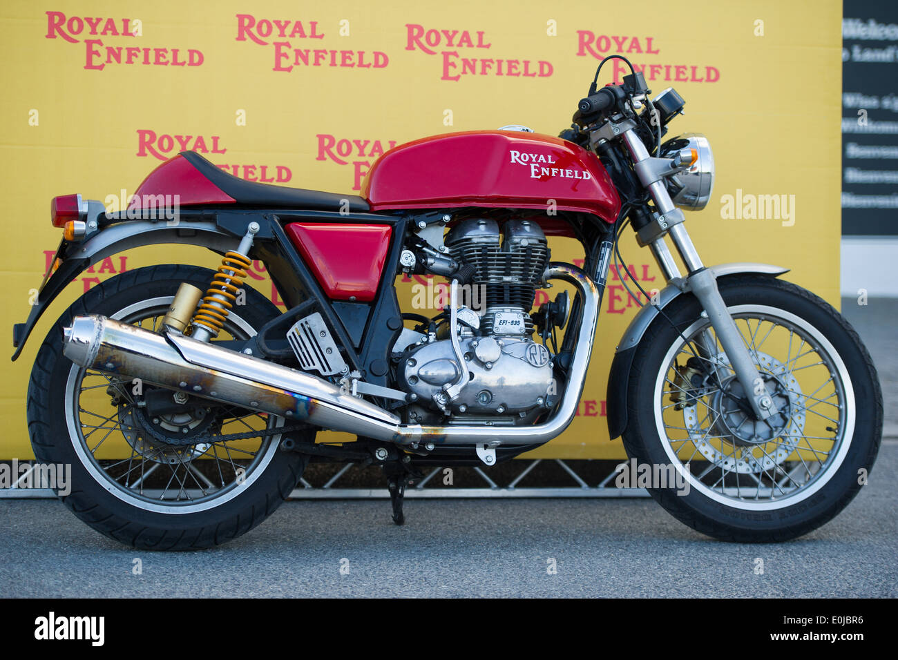 A Royal Enfield motorcycle. Stock Photo
