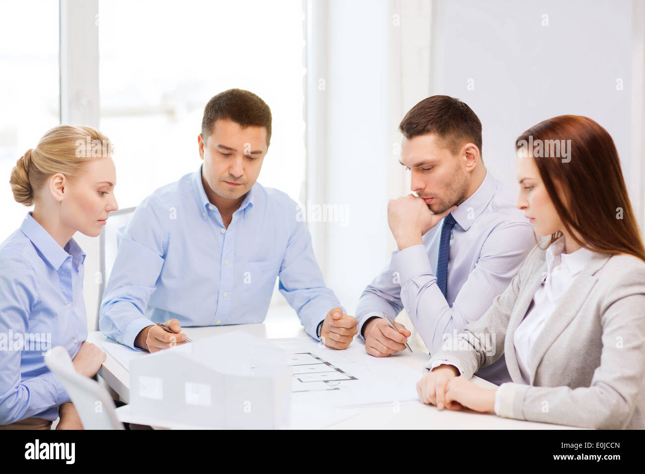 team of architects and designers in office Stock Photo