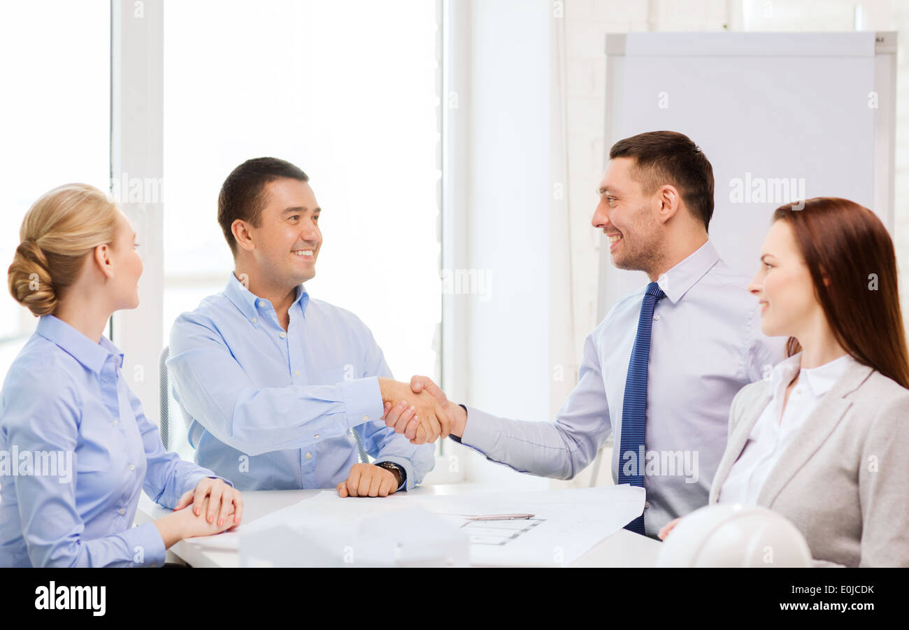 Happy architects business team hi-res stock photography and images - Alamy
