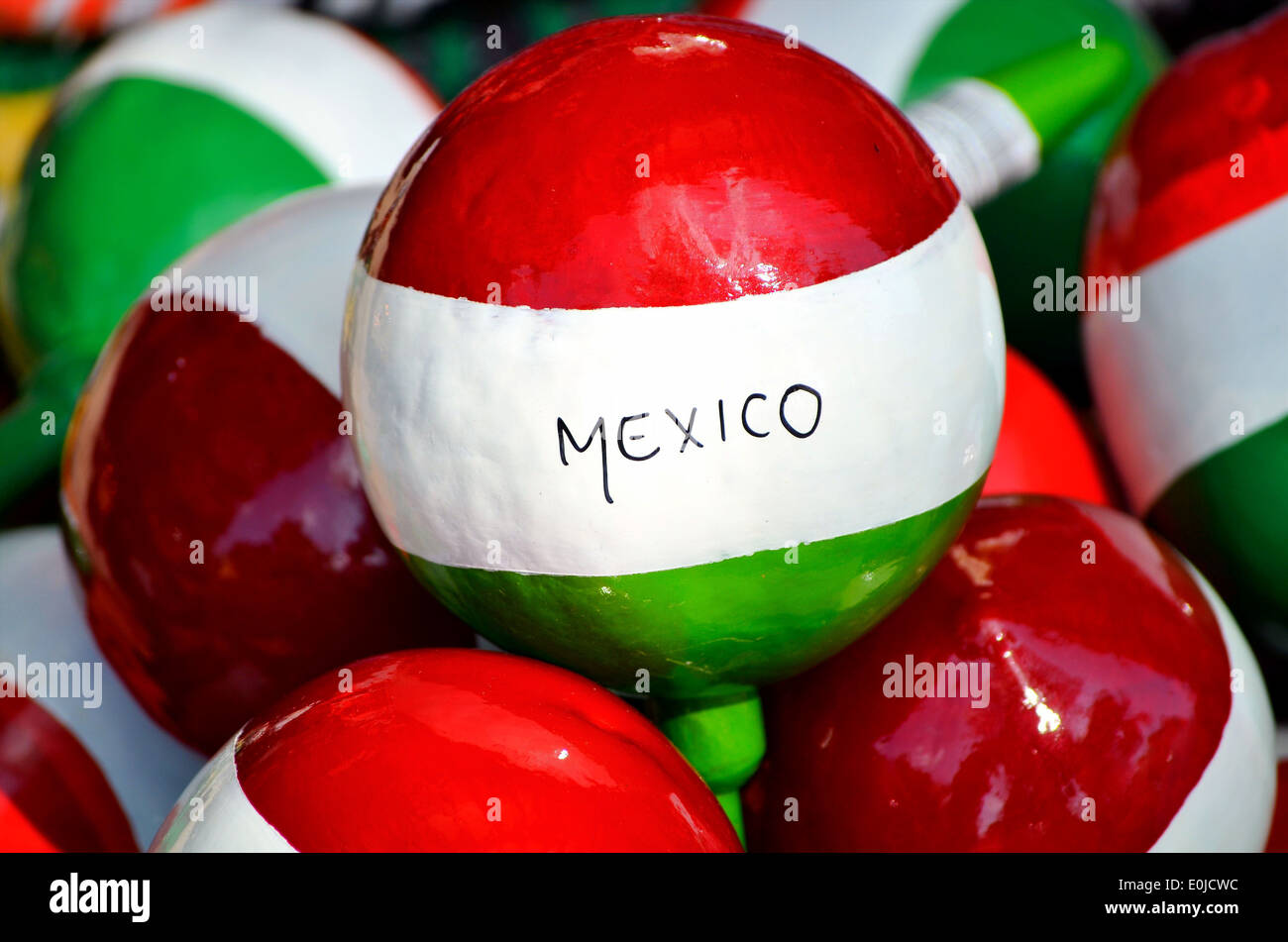 Colorful maracas from Mexico Stock Photo Alamy