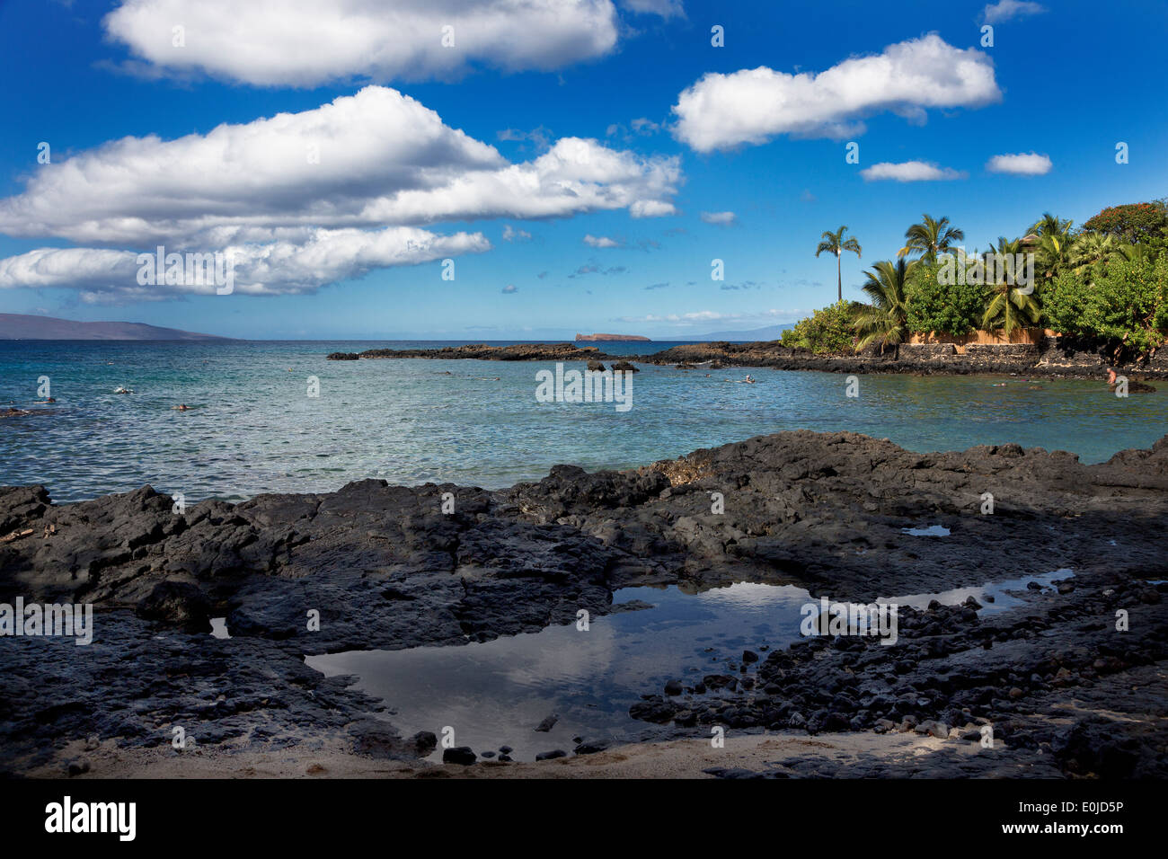 Snorkeling cove in WaileaMakena on Maui, Hawaii Stock Photo Alamy