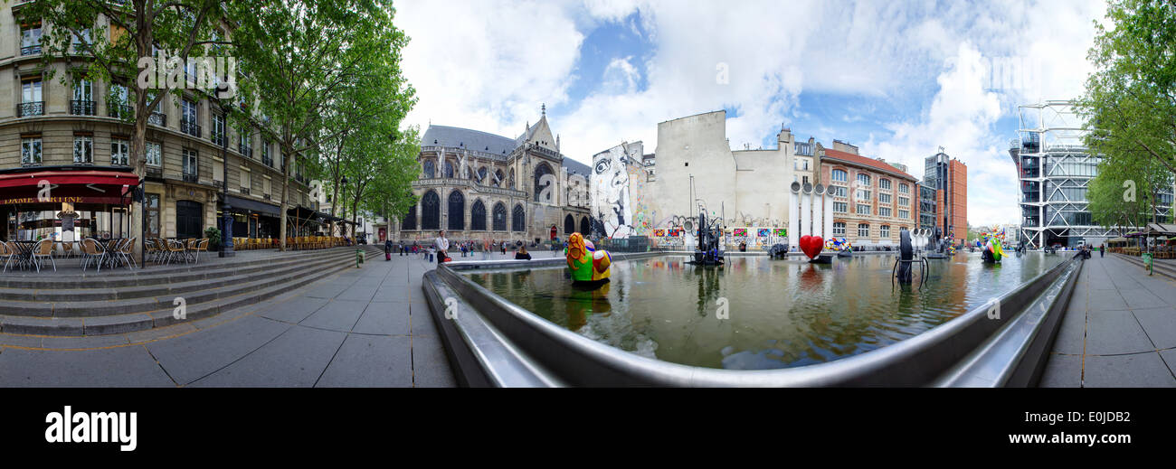 Centre Pompidou in Paris, France Stock Photo