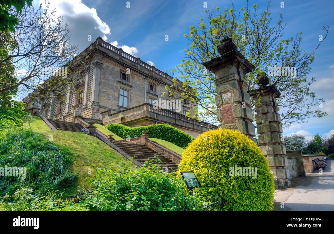 Spring at Nottingham Castle, Nottinghamshire England UK Stock Photo
