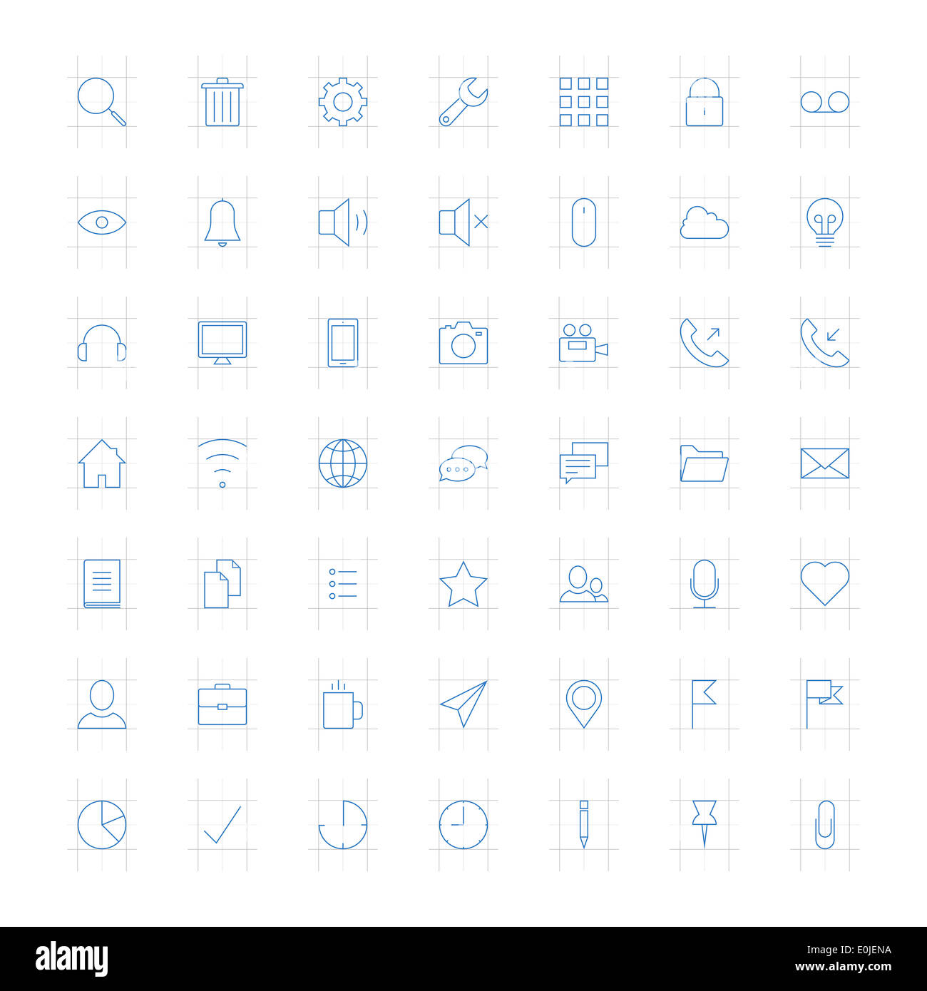 Collection of modern simple thin icons. Design elements for mobile and ...