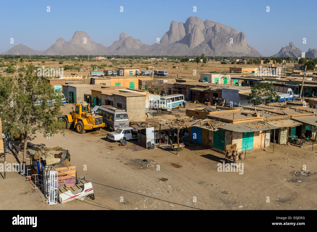 Sheds in Kassala, Sudan Stock Photo