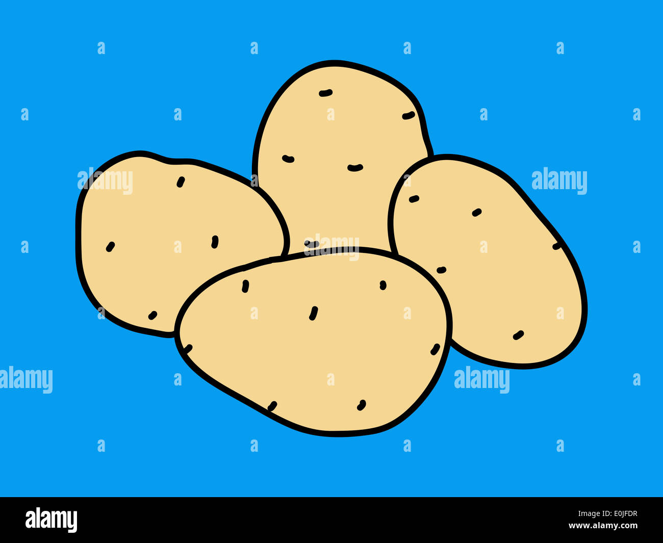 Potatoes illustration Stock Photo