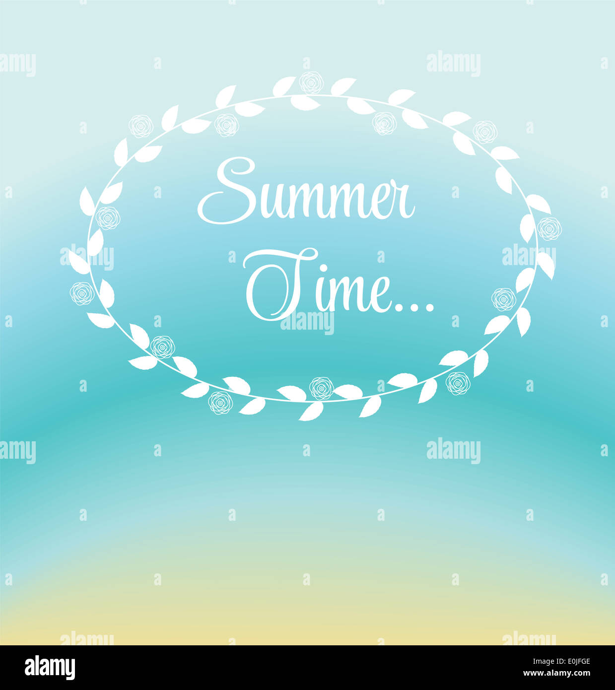 Summer Holidays Poster Vector Illustration Stock Photo - Alamy