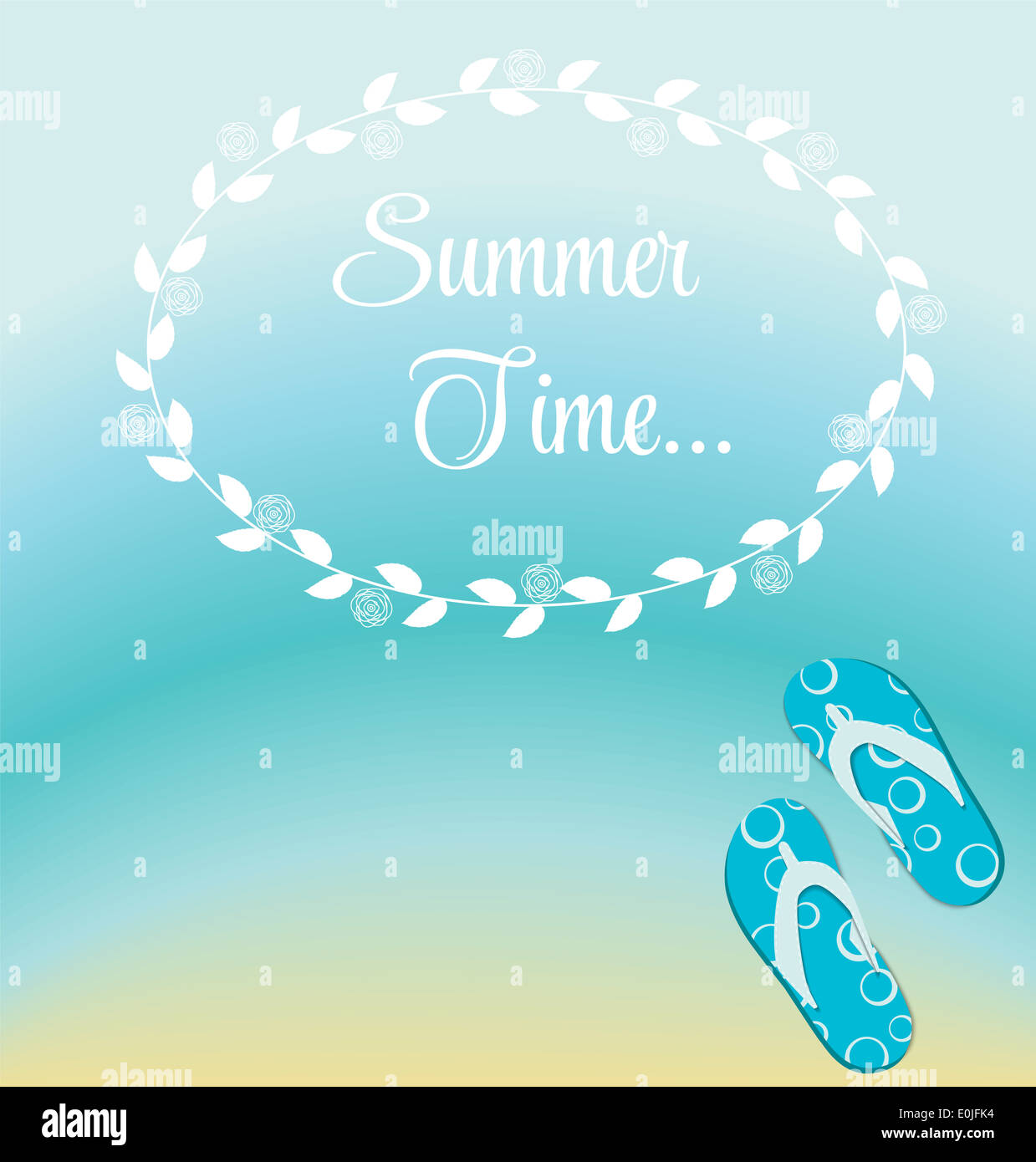 Summer Holidays Poster Vector Illustration Stock Photo - Alamy