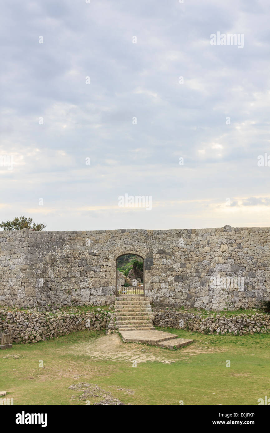 Nakagusuku Castle Ruins in Okinawa, Japan Stock Photo