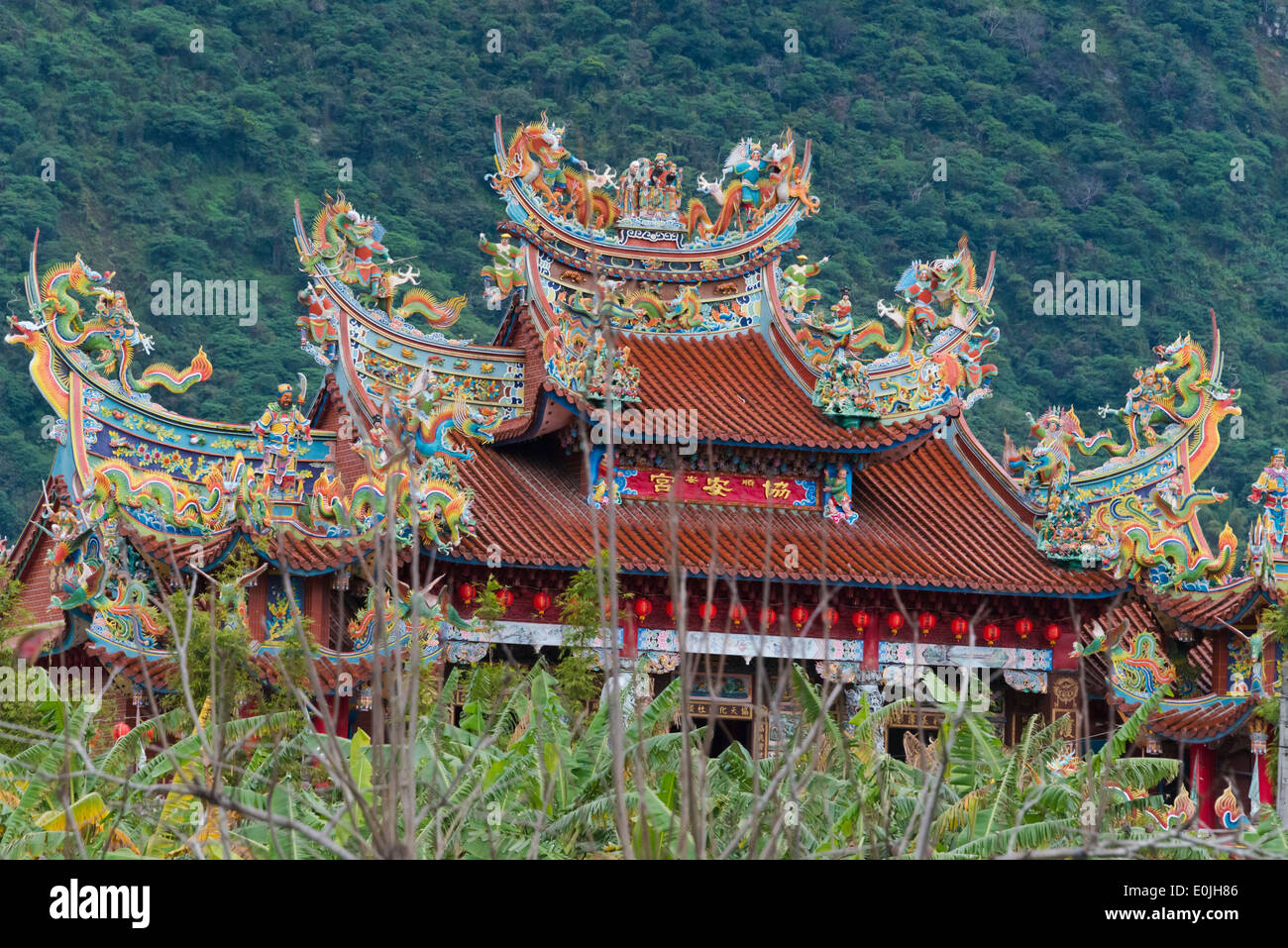 Hsieh-an Temple, Hualien, Taiwan Stock Photo