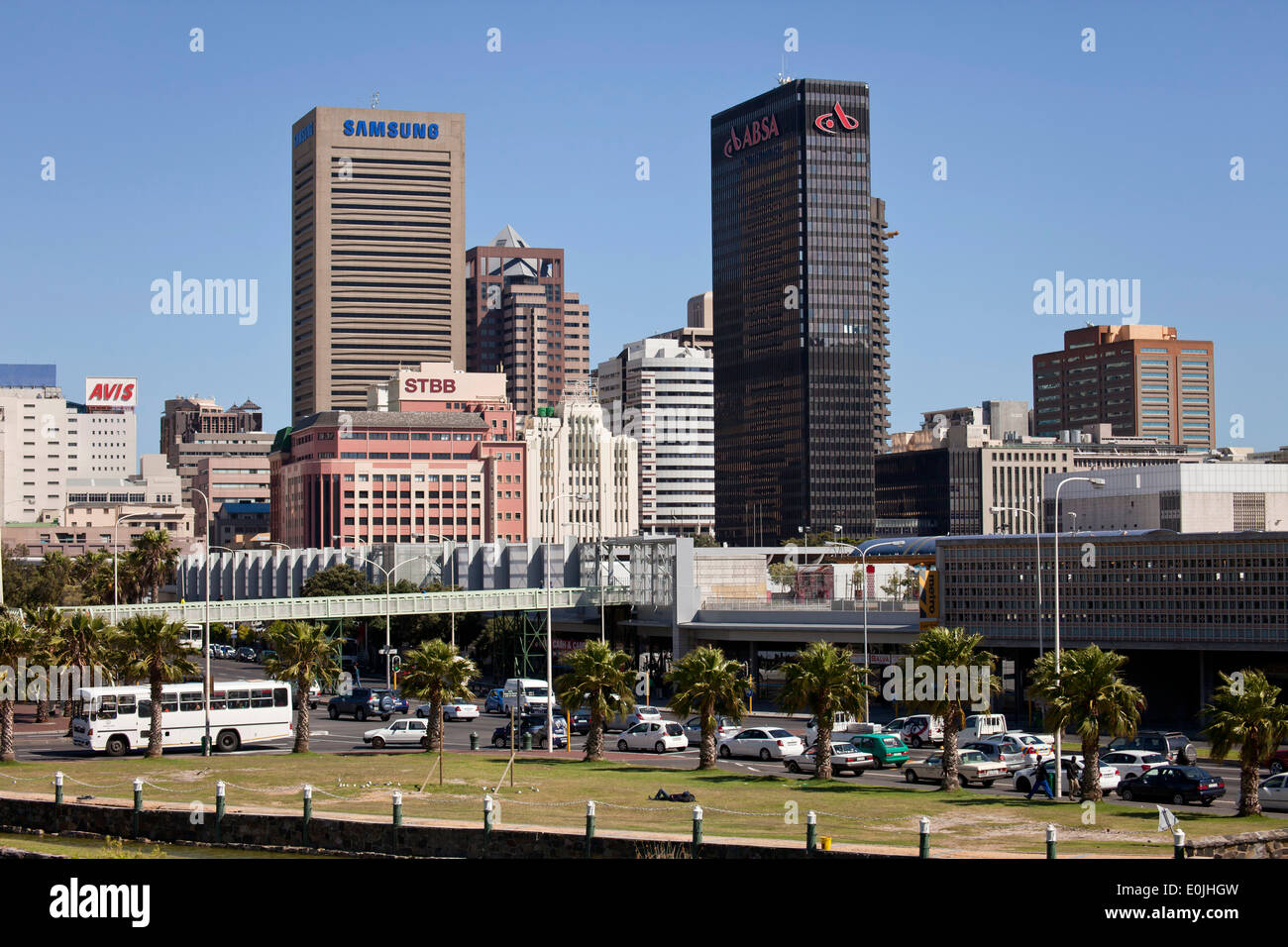CBD and downtown skyscraper, Cape Town, Western Cape, South Africa Stock Photo