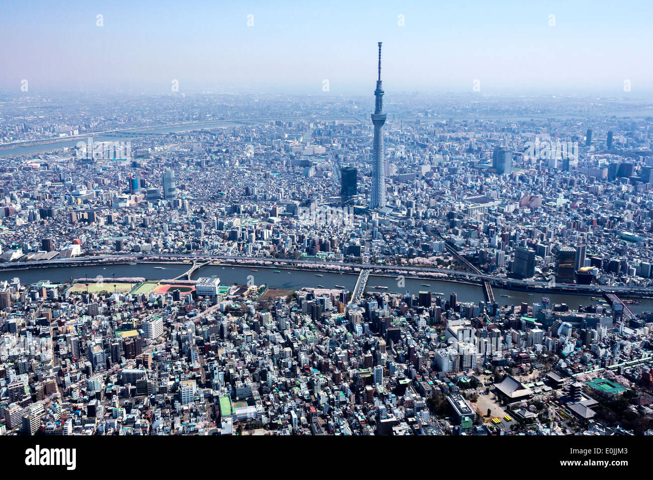 Aerial view of Tokyo Stock Photo