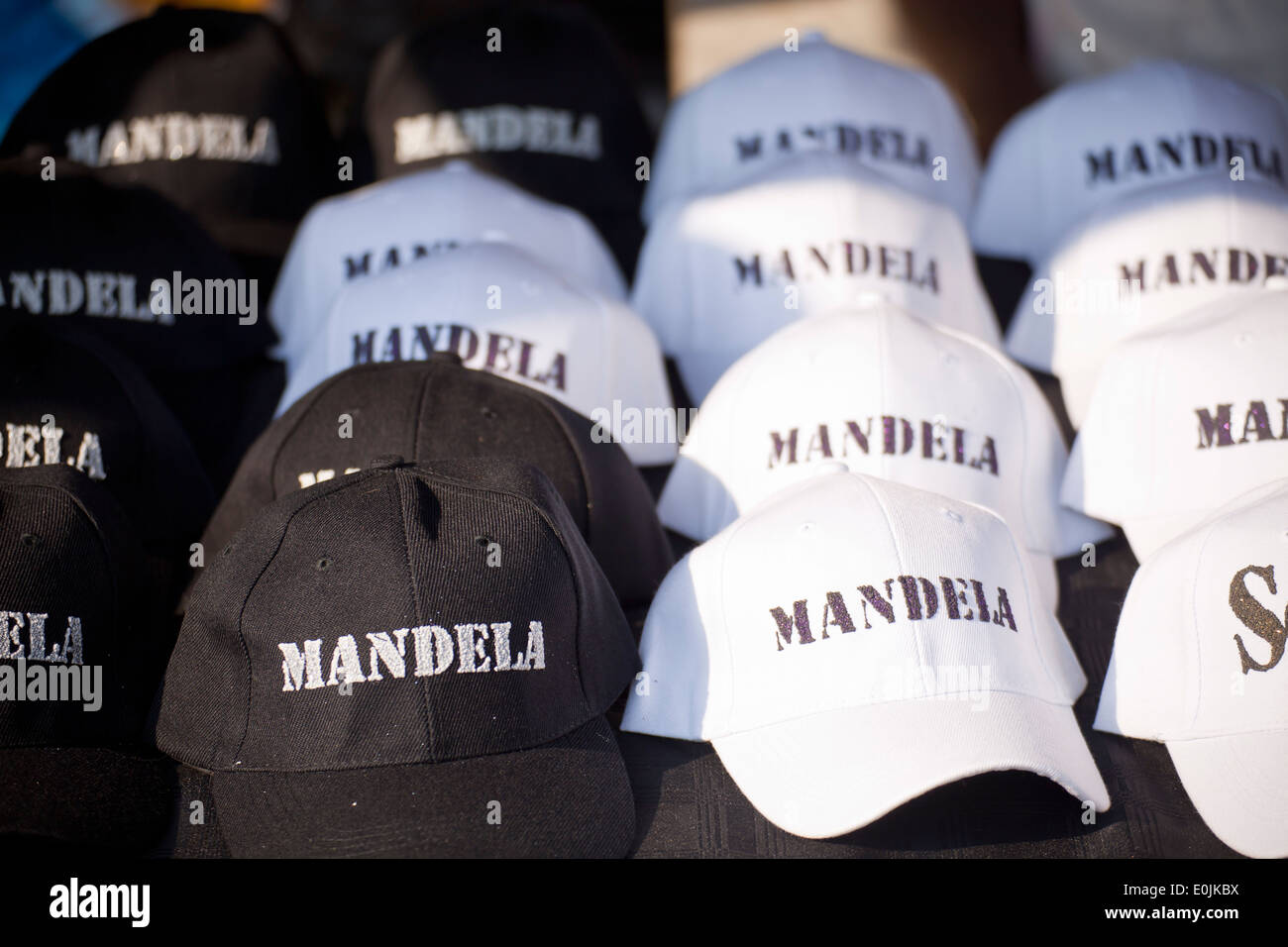 "Baseballcaps ""Mandela"" in Soweto, Johannesburg, Gauteng, South Africa, Africa" Stock Photo
