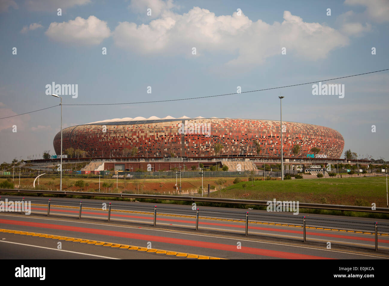 First National Bank Stadium / FNB Stadium or Soccer City in Johannesburg, Gauteng, South Africa, Africa Stock Photo