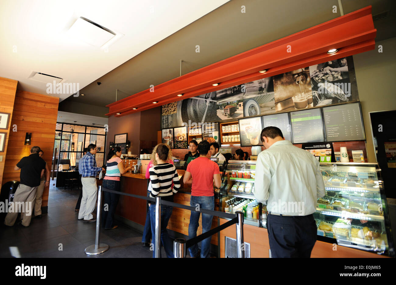 Starbucks coffee shop on the Paseo de la Reforma in Mexico City, Mexico