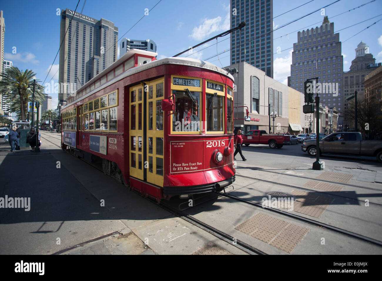 Streetcar in New Orleans Stock Photo