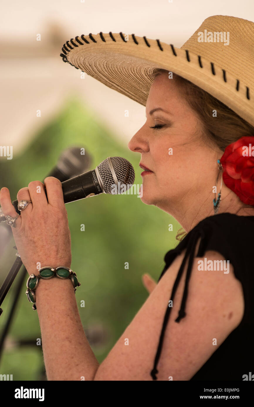 A country singer performing at the Santa Clarita Cowboy Festival, Santa