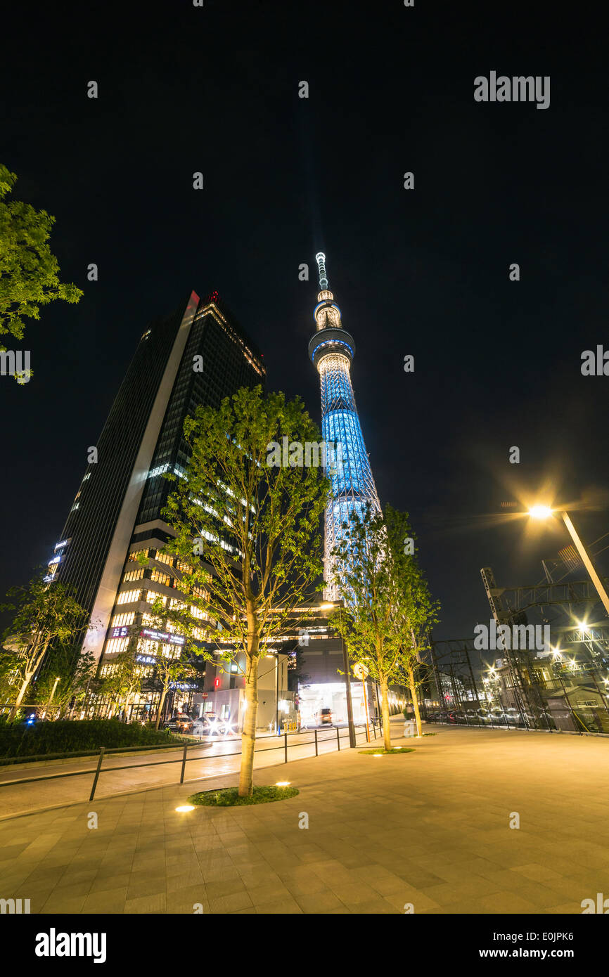 Tokyo skytree at night Stock Photo