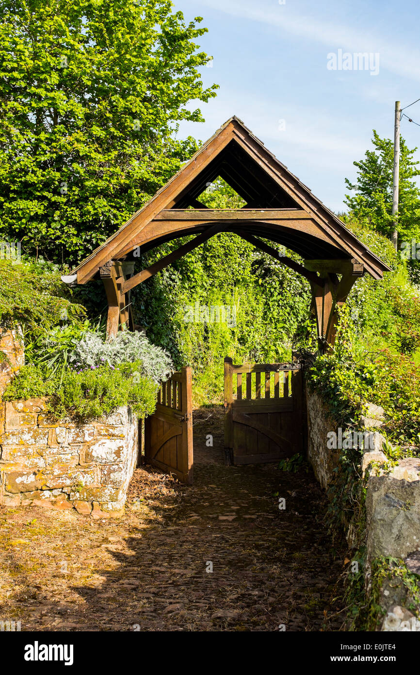 Lych Gate At St Mary s Church Upton Hellions Devon England Stock 