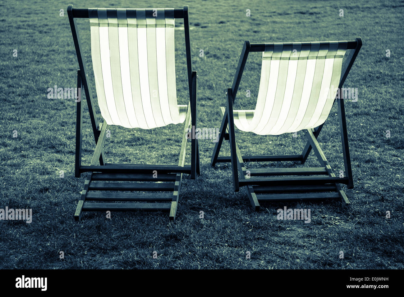 Deck chairs, Hyde Park, London, UK Stock Photo Alamy
