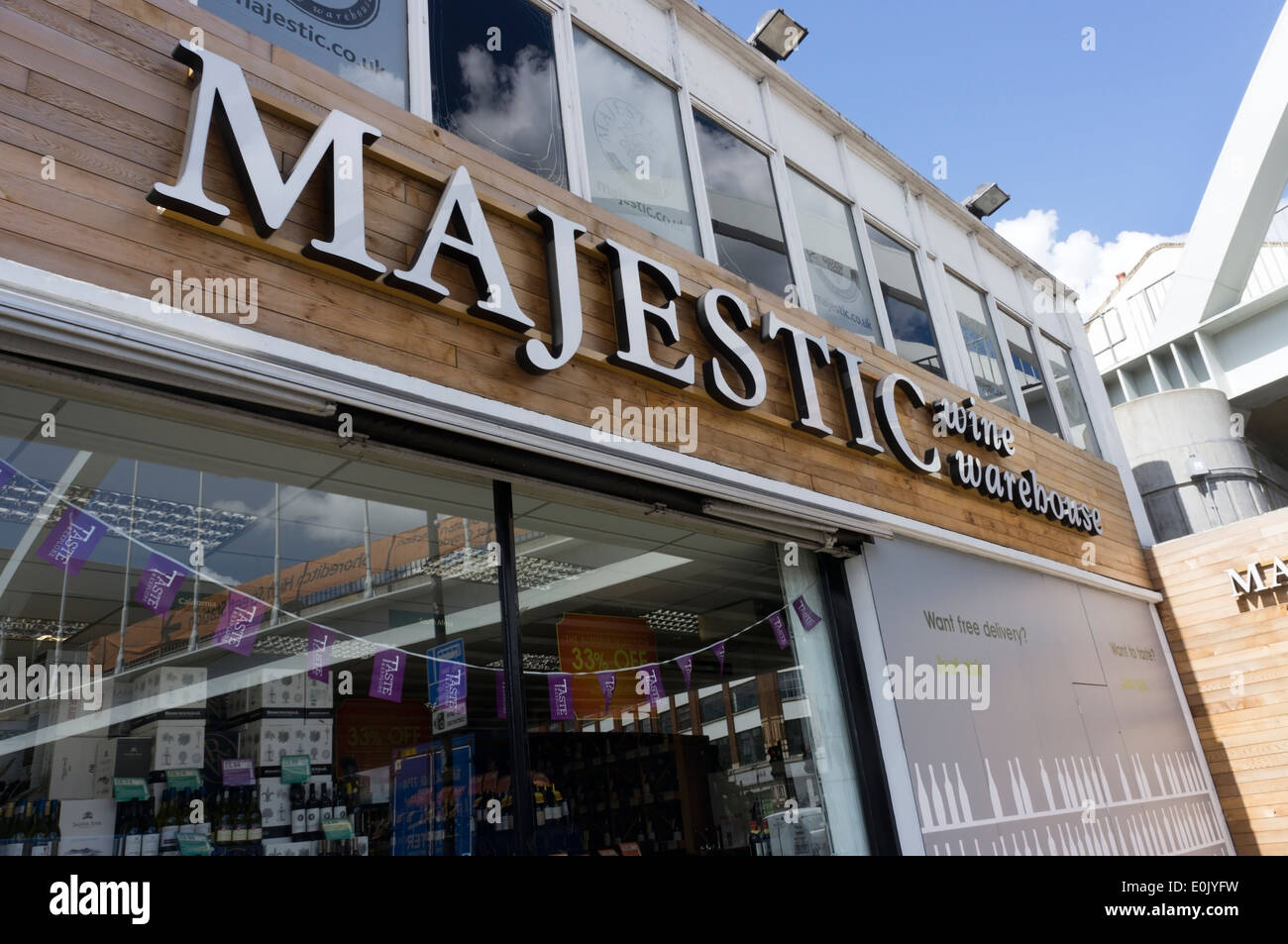 Majestic Wine Warehouse in Shoreditch High Street, East London Stock