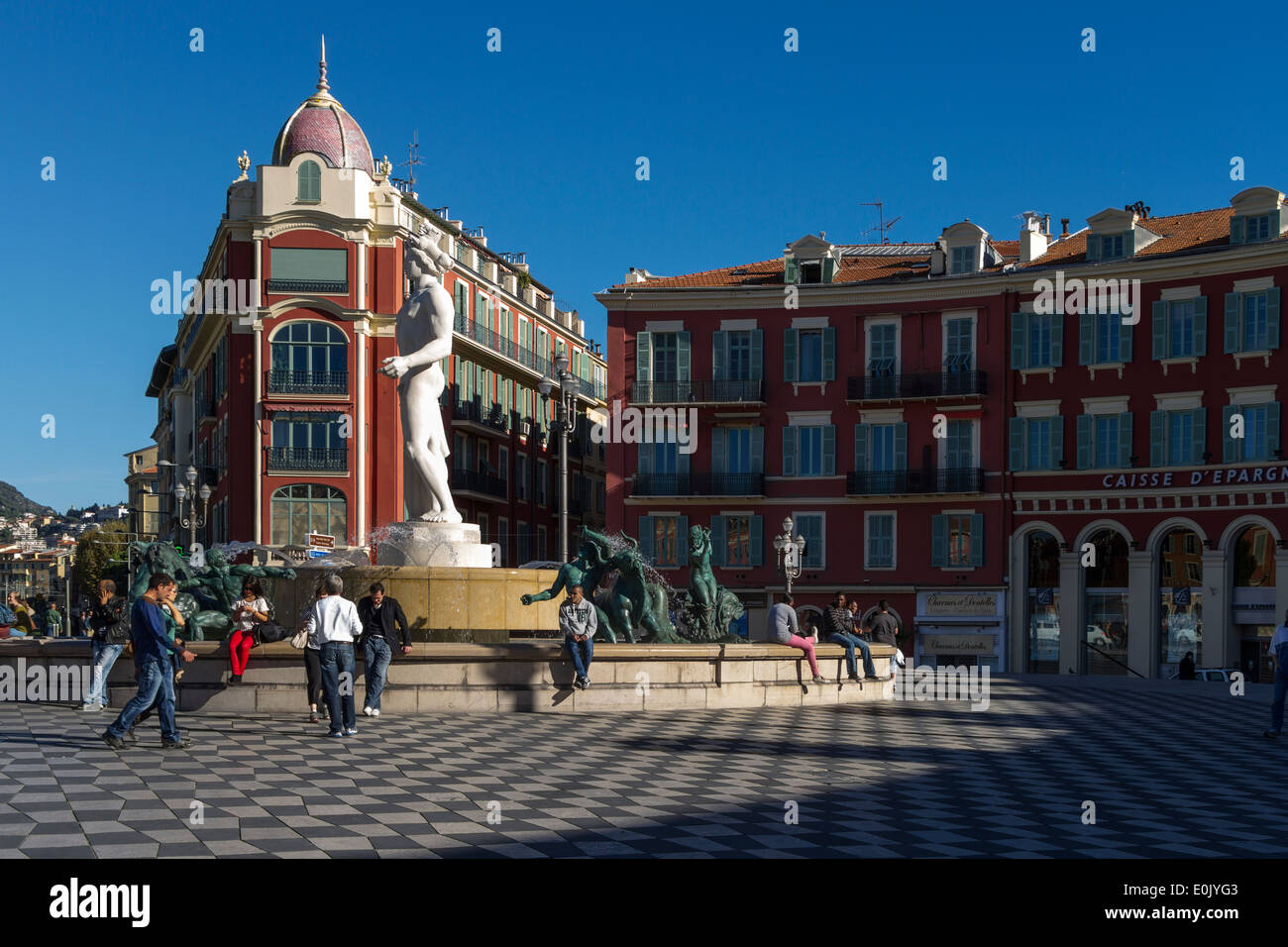 Affiche Déco Nice Place Masséna - Style Vintage 50x70cm Fabriqué En France