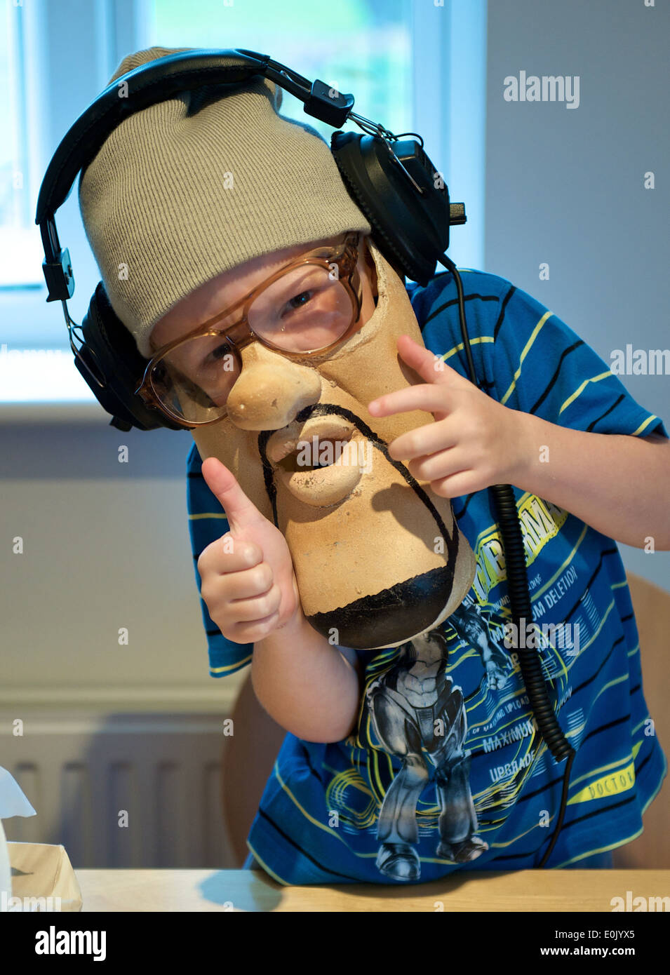 Bo Selecta craig david mask on a boy Stock Photo