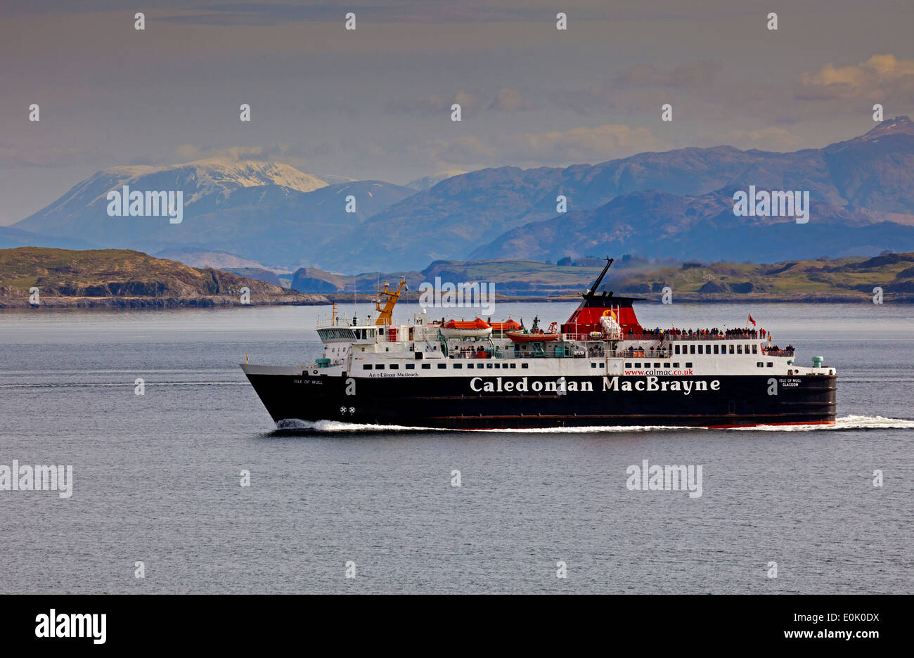 Passengers on board Isle of Mull Ferry, Caledonian MacBrayne, Scotland UK Stock Photo