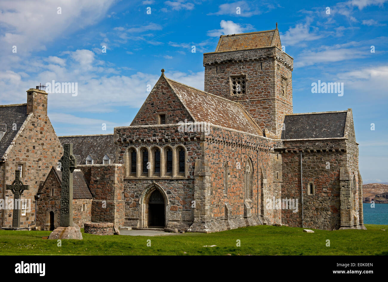 Iona Abbey, Isle of Iona, Scotland, UK Stock Photo