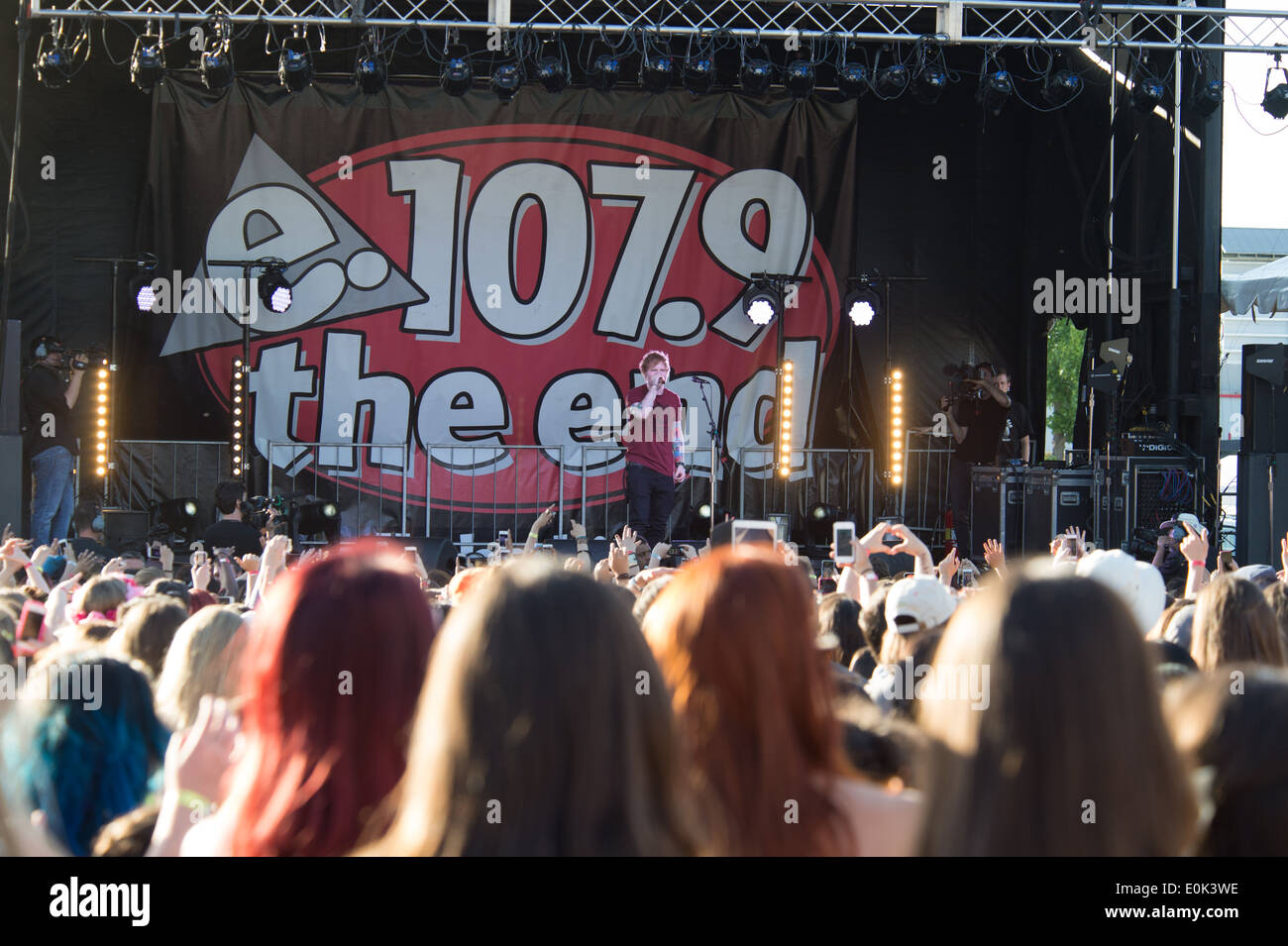 Ed Sheeran performs in support of Sacramento radio station 107.9's