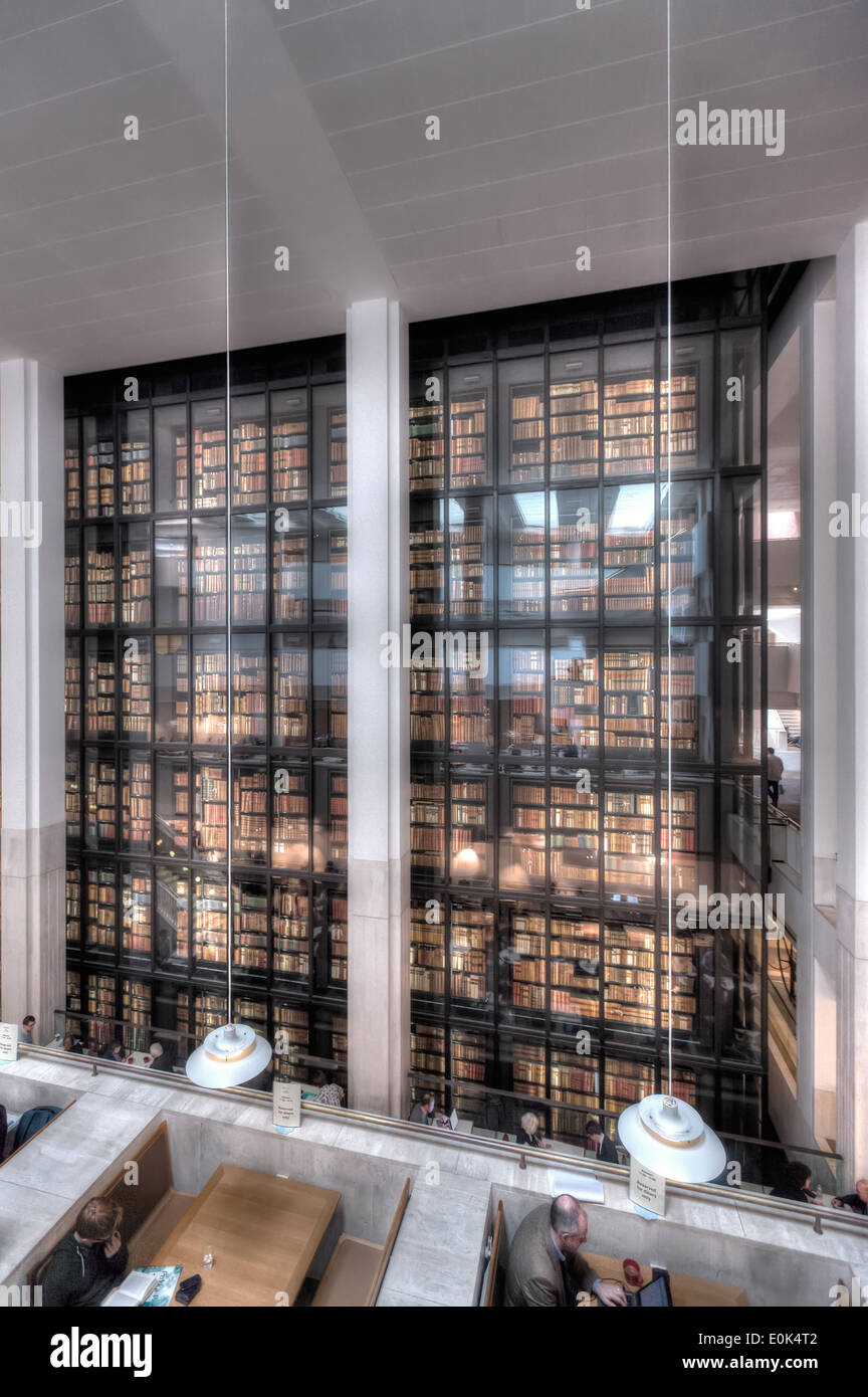 The King's Library at the British Library in London Stock Photo