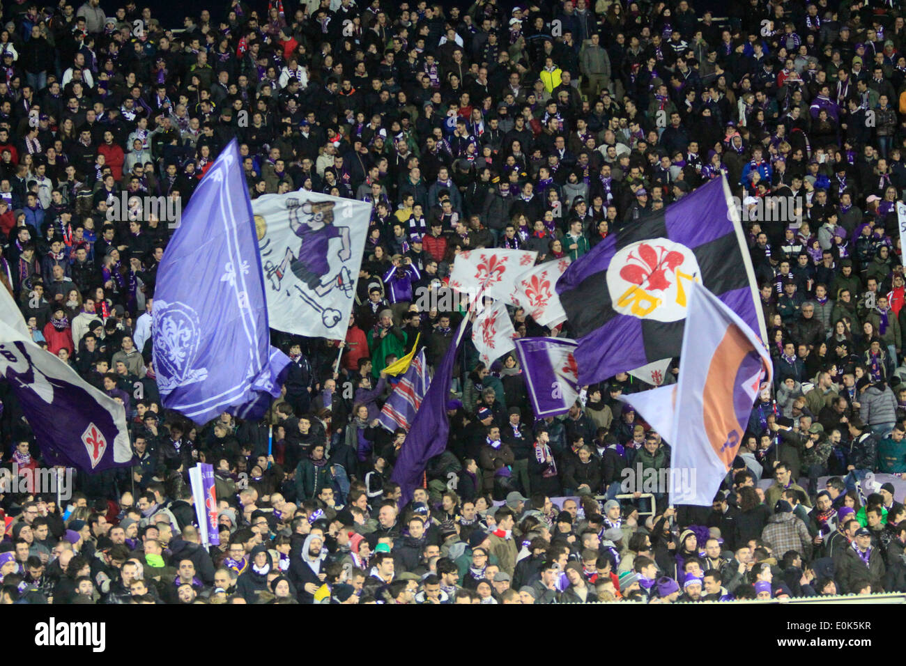 Italy,Florence,Stadium, Fiorentina fans,football club,Curva Fiesole Stock  Photo - Alamy