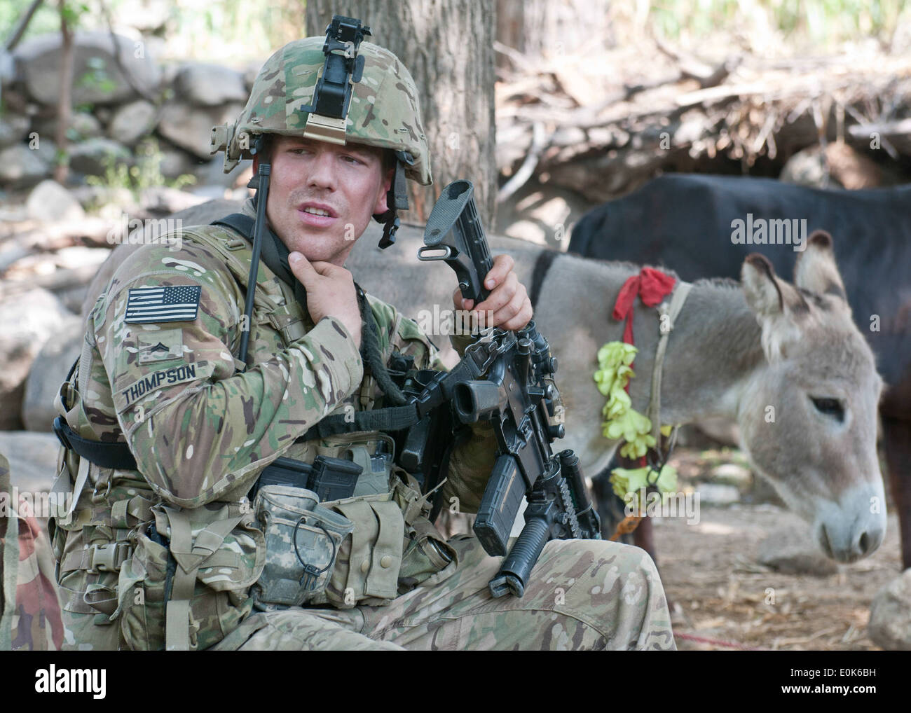 U S Army Cpl Aaron Thompson Of Company C 1st Battalion 179th 