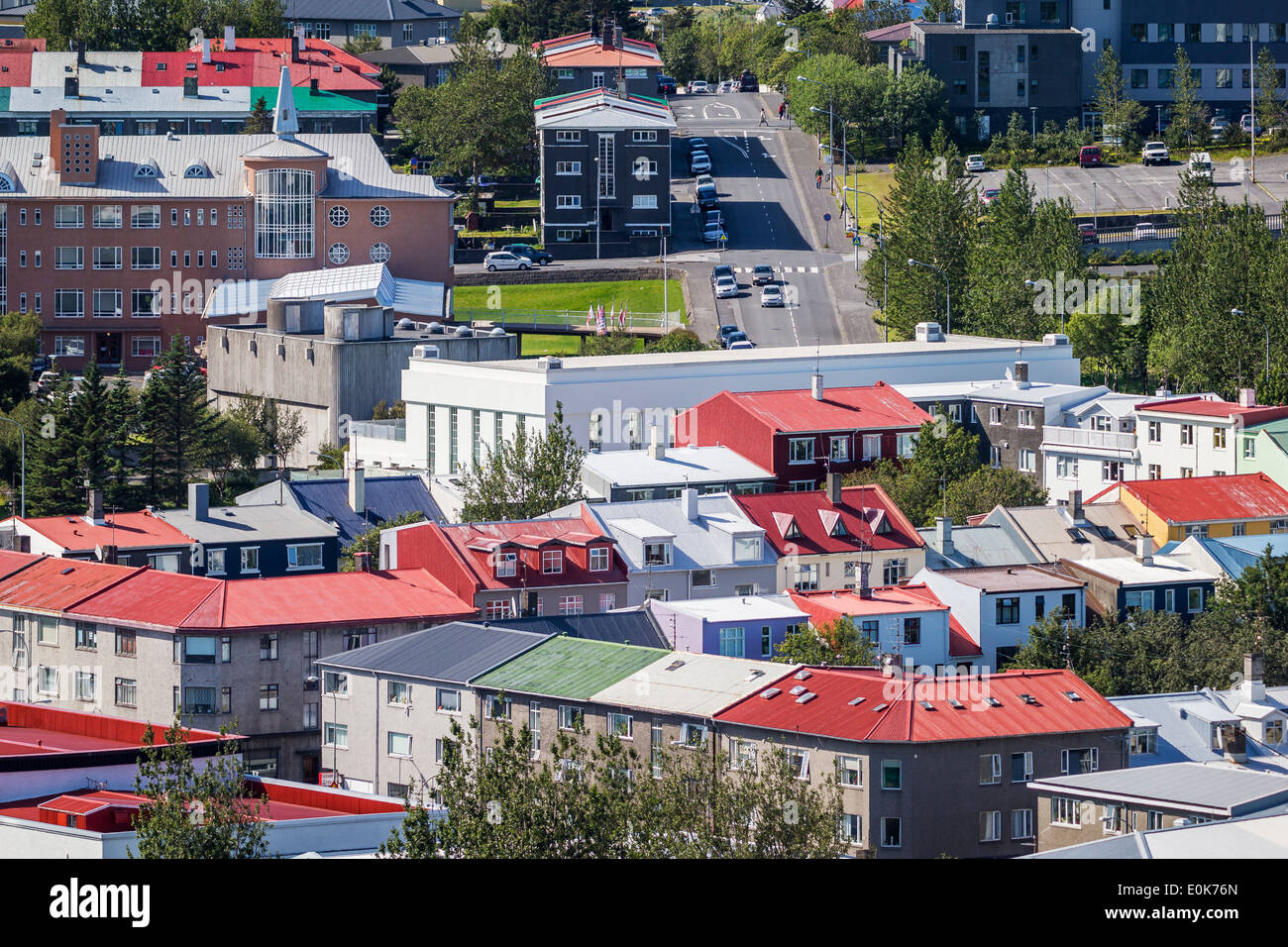 Neighborhood in Reykjavik, Iceland Stock Photo