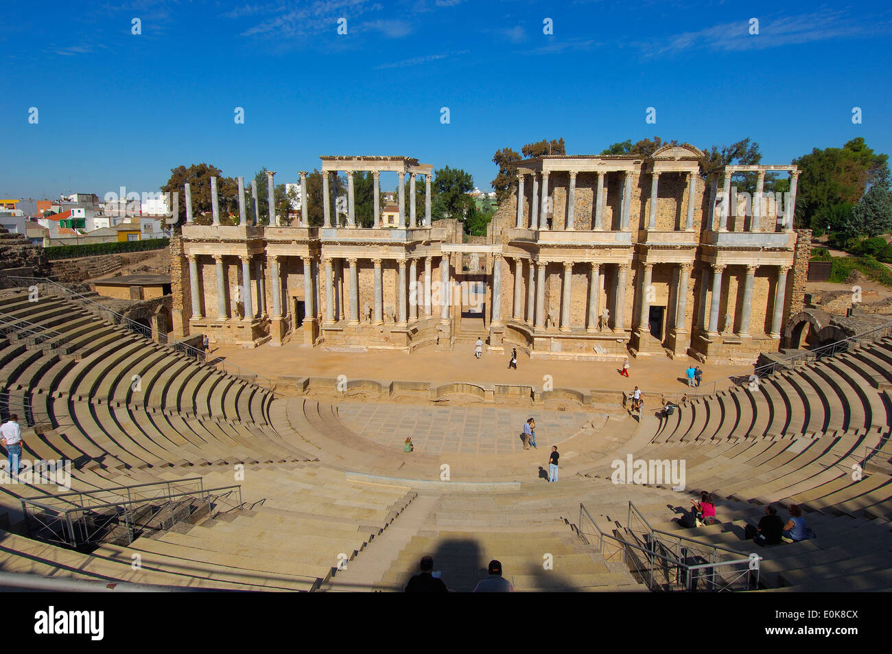Roman theatre, Merida, Badajoz province, Extremadura, Spain Stock Photo ...