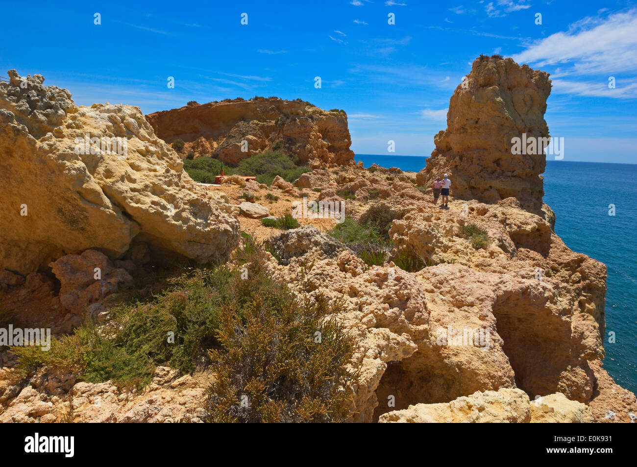 Algar Seco, Carvoeiro, Lagoa, Algarve, Portugal Stock Photo